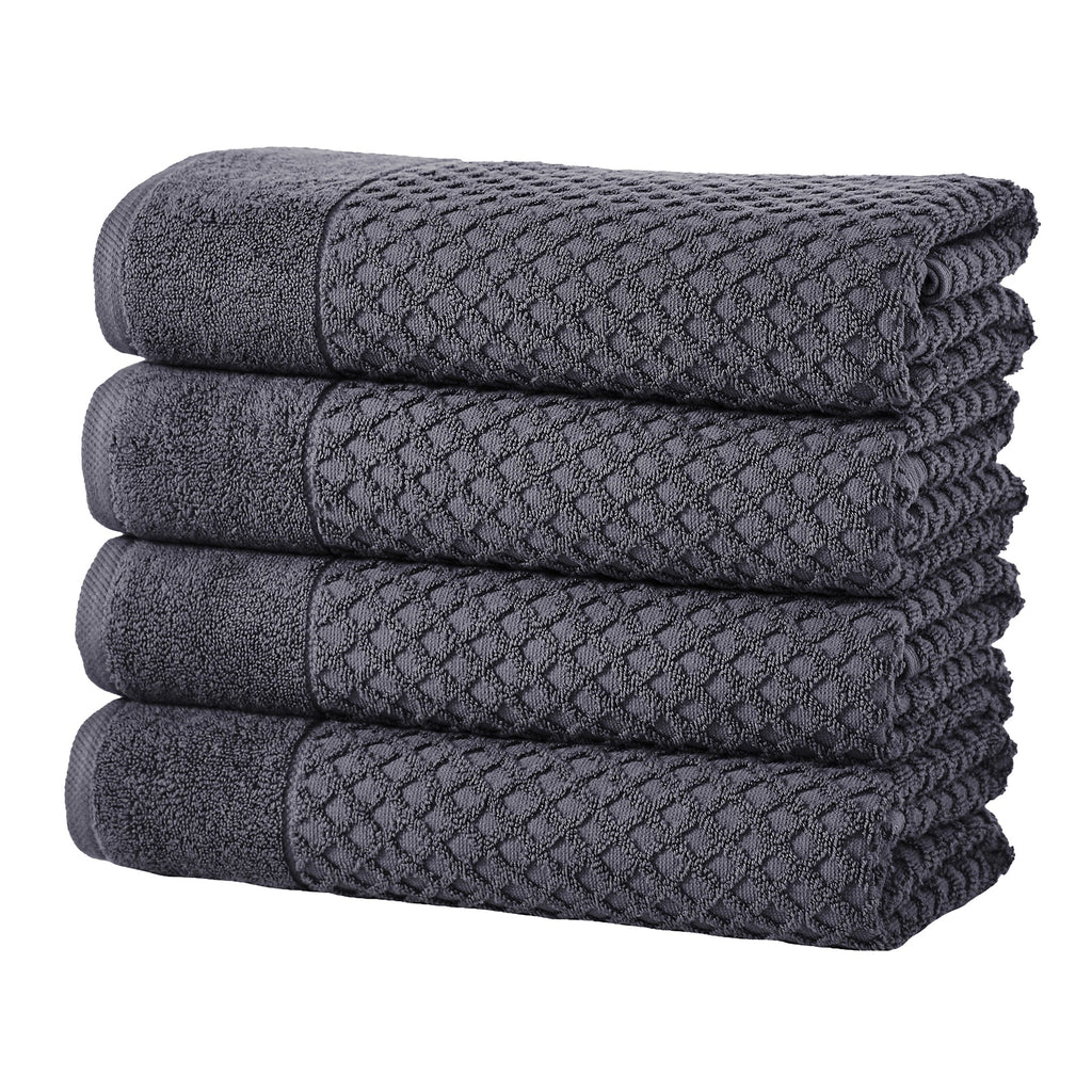 Grayson Cotton Diamond Waffle Weave Bath Towel Set
