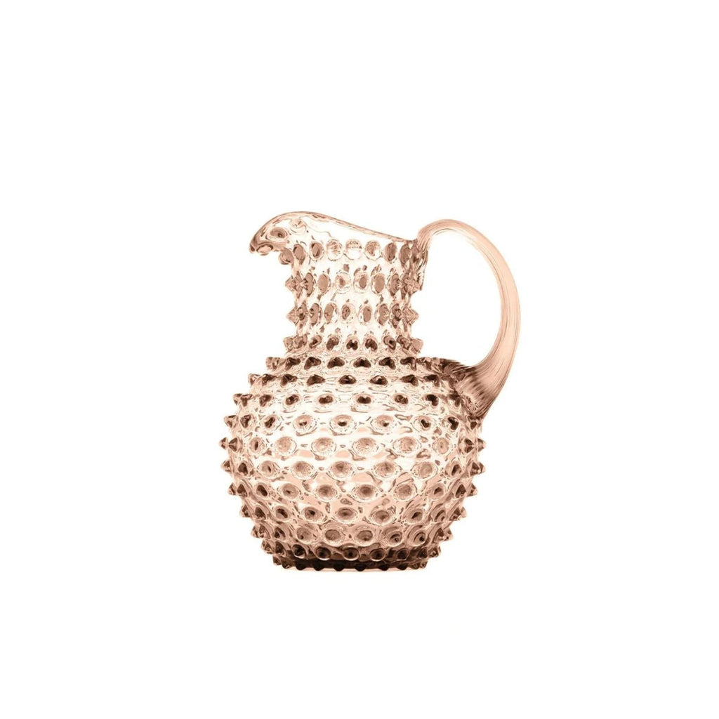 Hobnail Glass Creamer Jug – Apricot Chiffon, 1 Liter