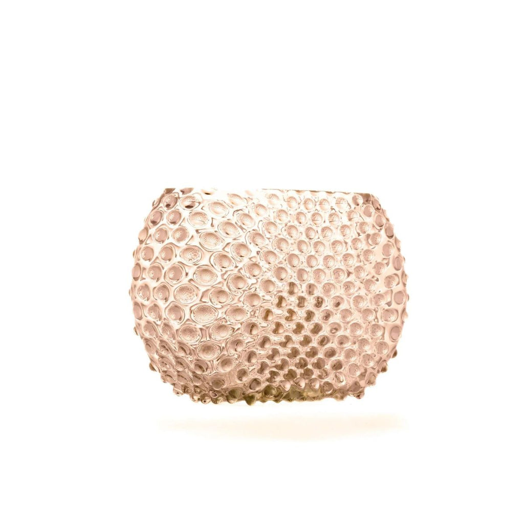 Hobnail Glass Vase in Apricot Chiffon – Optic