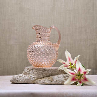 Hobnail Glass Creamer Jug – Apricot Chiffon, 1 Liter
