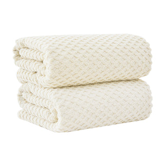 Grayson Cotton Diamond Waffle Weave Bath Towel Set