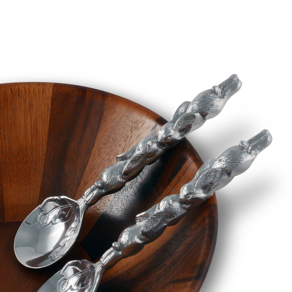 Bunny Metal Salad Serving Set for Spring Table
