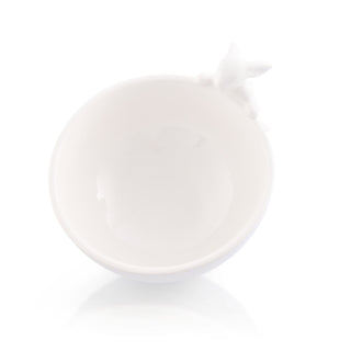 Porcelain Climbing Bunny Candy & Dip Bowl for Easter Table