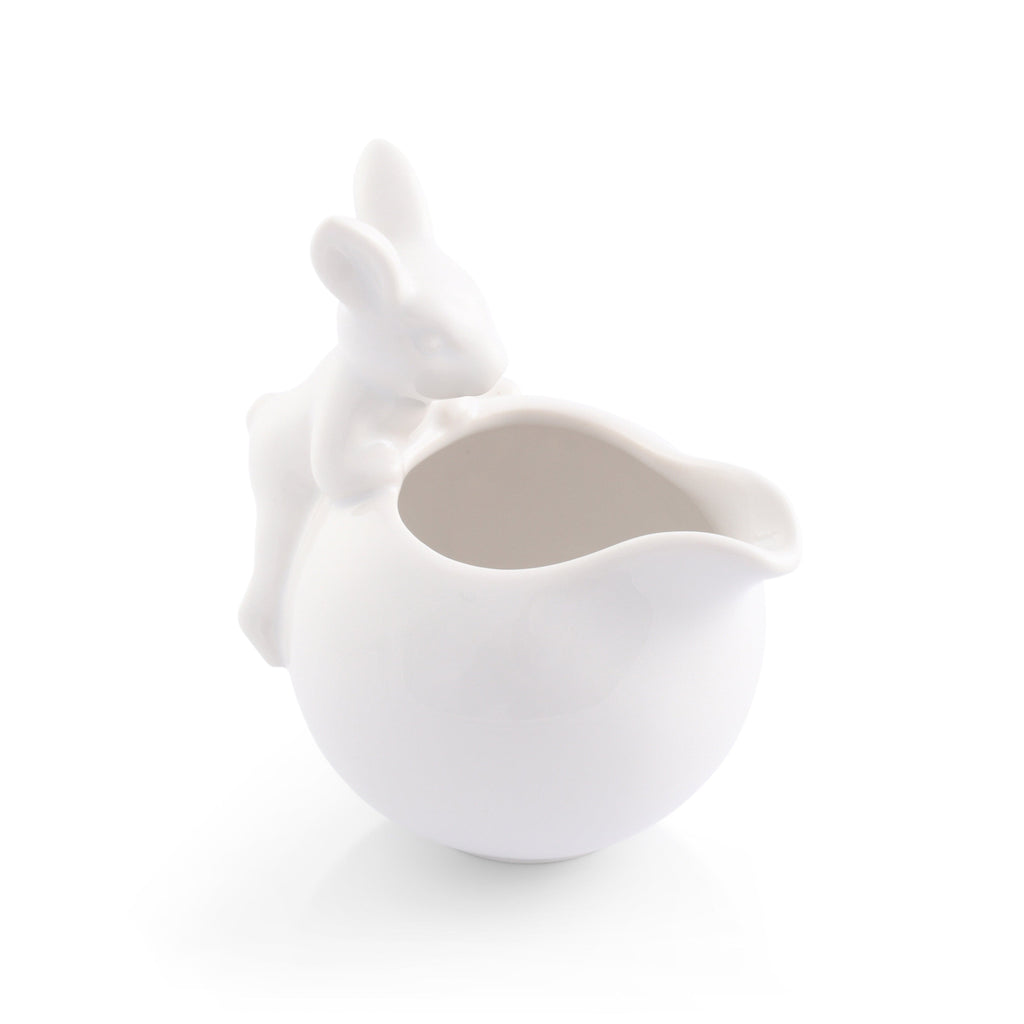 Porcelain Climbing Bunny Creamer for Entertaining