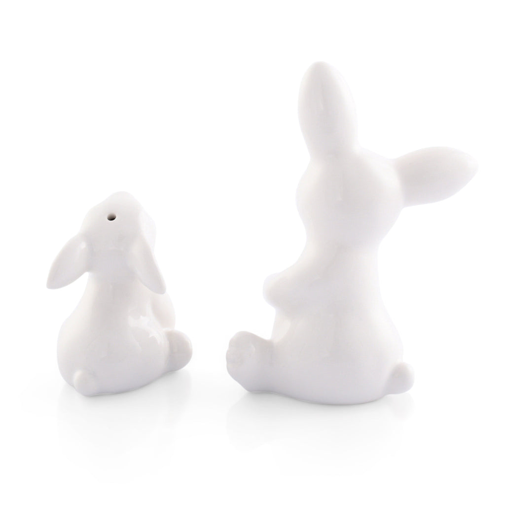 Porcelain Mother and Son Bunny Salt and Pepper Set