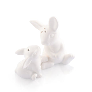 Porcelain Mother and Son Bunny Salt and Pepper Set