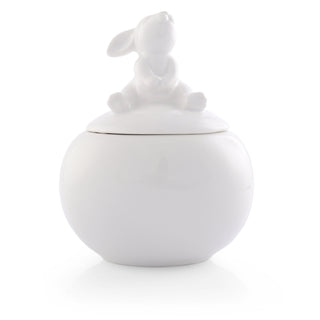 Porcelain Sitting Bunny Sugar Bowl for Easter Table