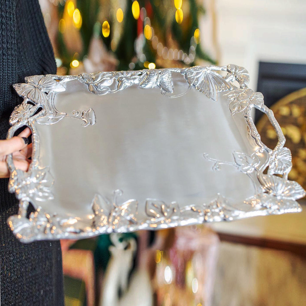 Butterfly Clutch Tray in Sculptural Metal