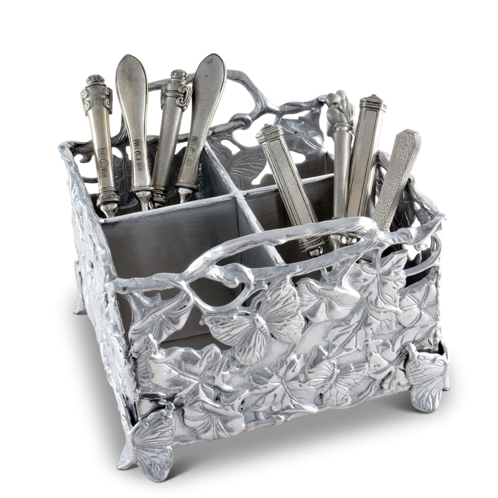 Butterfly Flatware Caddy in Sculptural Metal