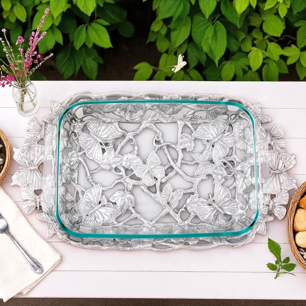 Butterfly Pyrex Holder 3 Quart