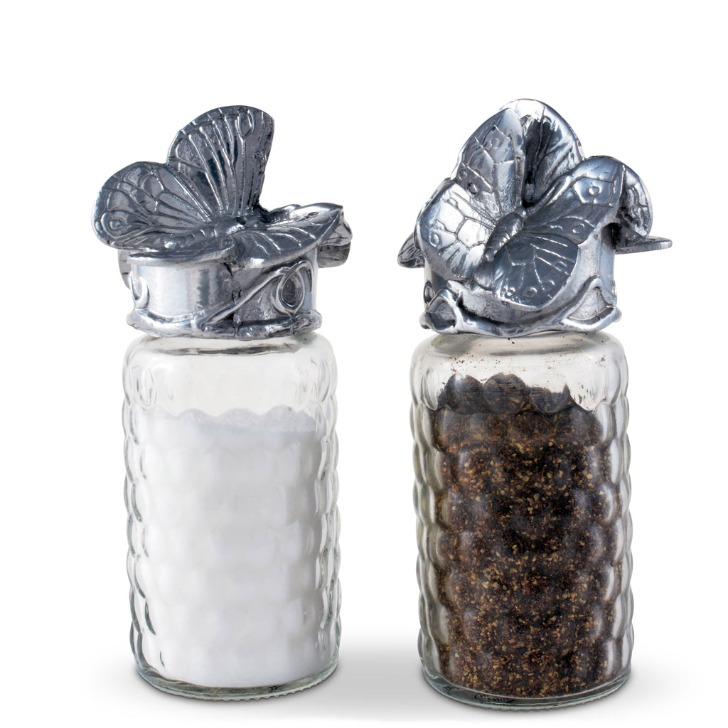 Butterfly Salt and Pepper Set in Stainless Steel