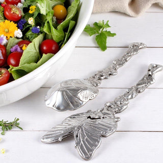 Butterfly Salad Serving Set in Sculptural Metal