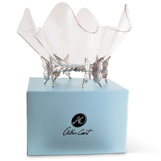Butterfly Stand Acrylic Bowl 14 Inch
