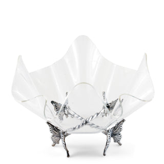 Butterfly Stand Acrylic Bowl 14 Inch