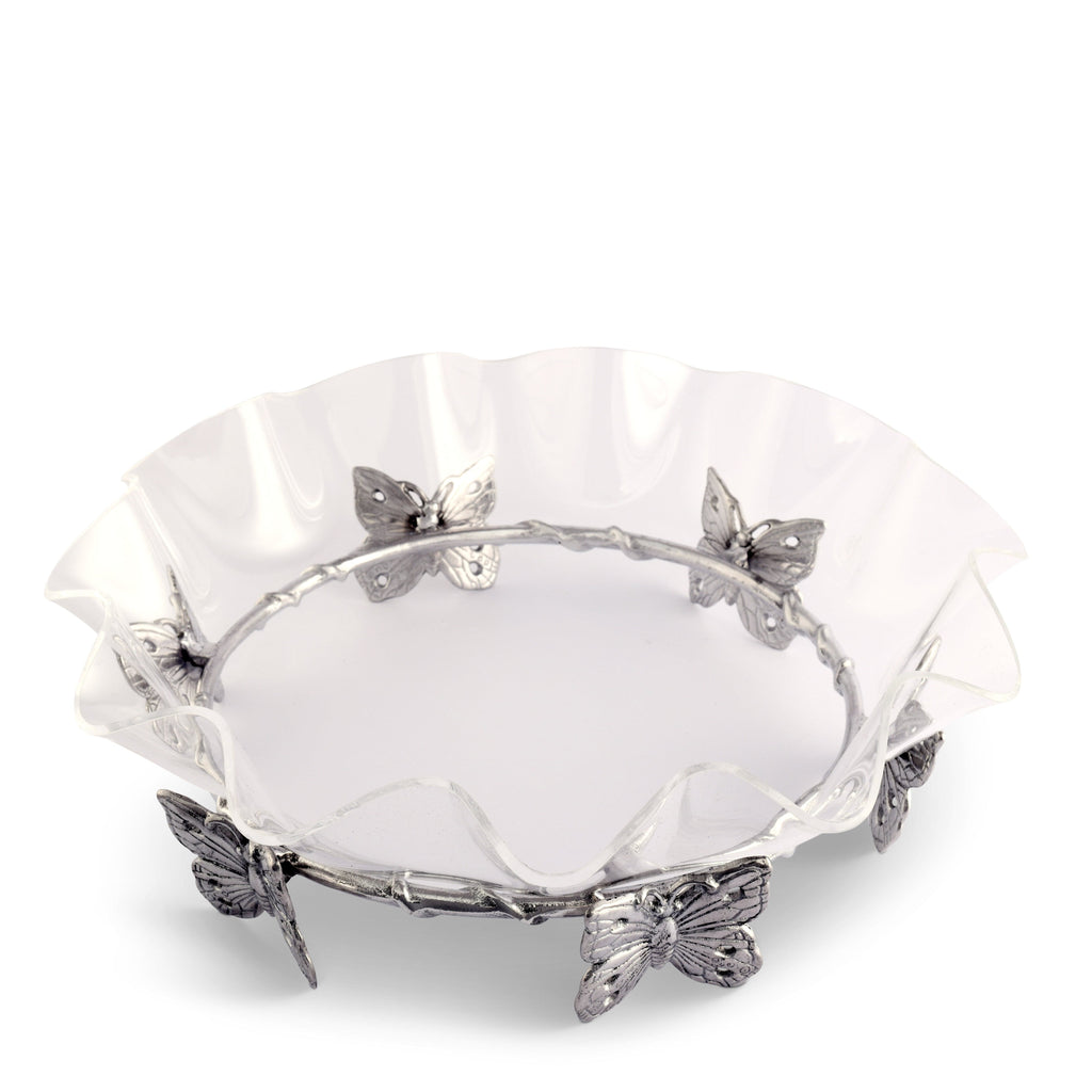 Butterfly Stand Acrylic Bowl 16 Inch
