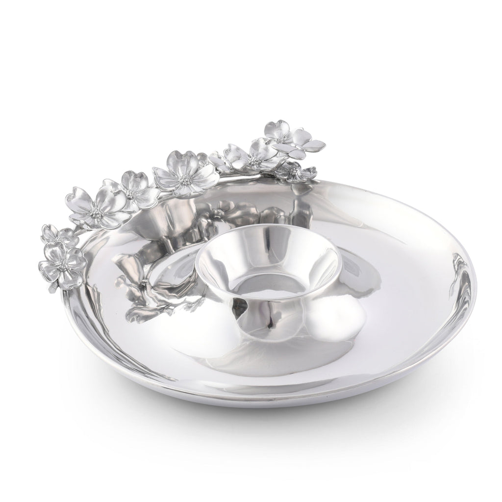 Butterfly and Dogwood Chip & Dip Serving Platter