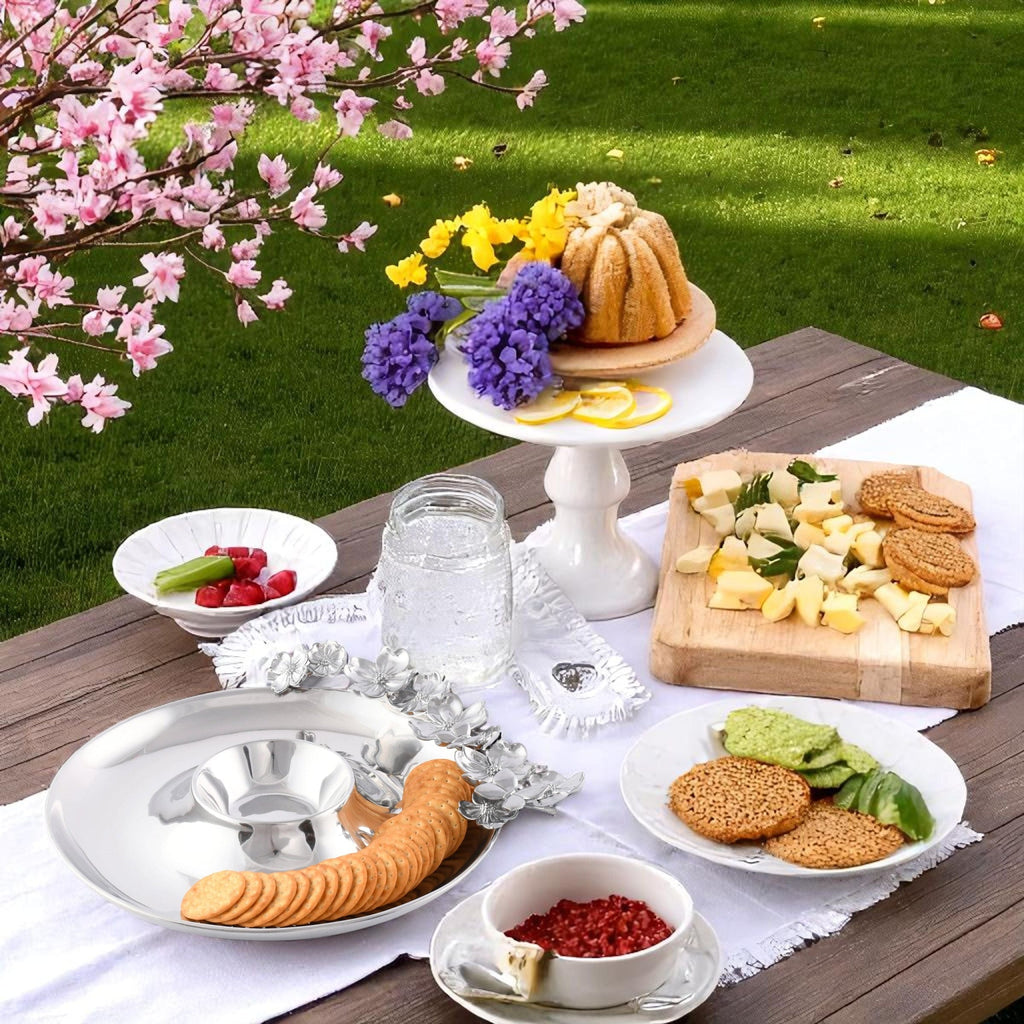 Butterfly and Dogwood Chip & Dip Serving Platter