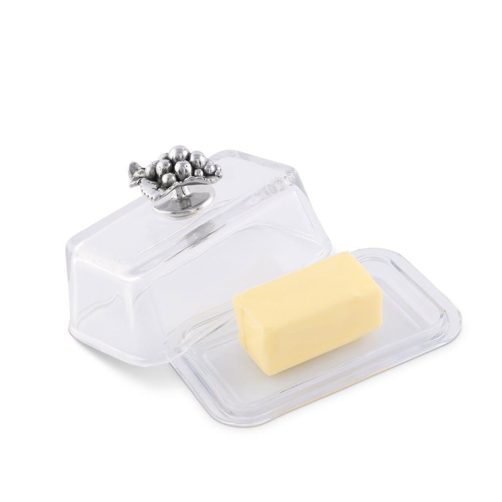 Grape Glass Butter Dish | Elegant Tabletop Accent