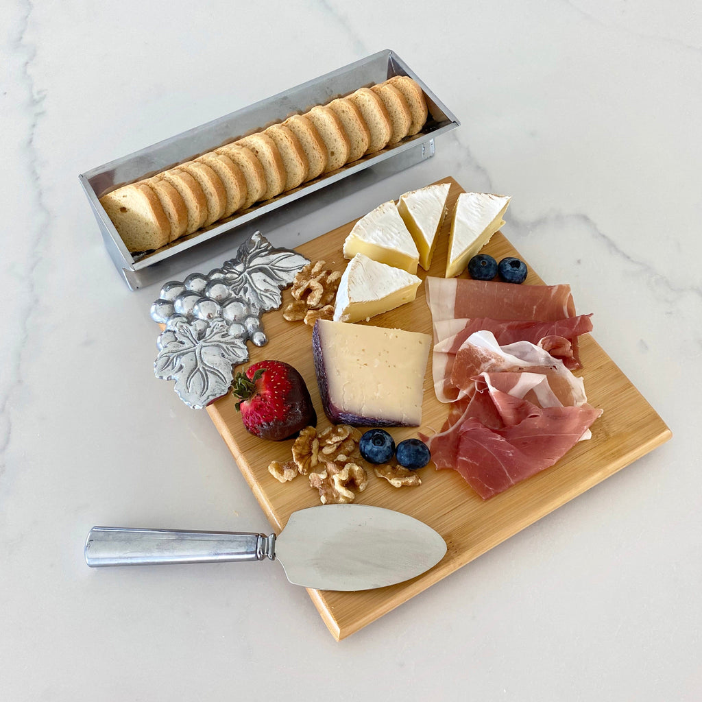 Grape Bamboo Cheese Set | Elegant Table Décor & Entertaining Accent