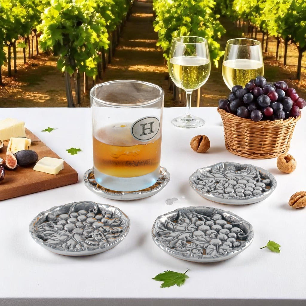 Grape Drink Coaster Set of 4 Vineyard Accent