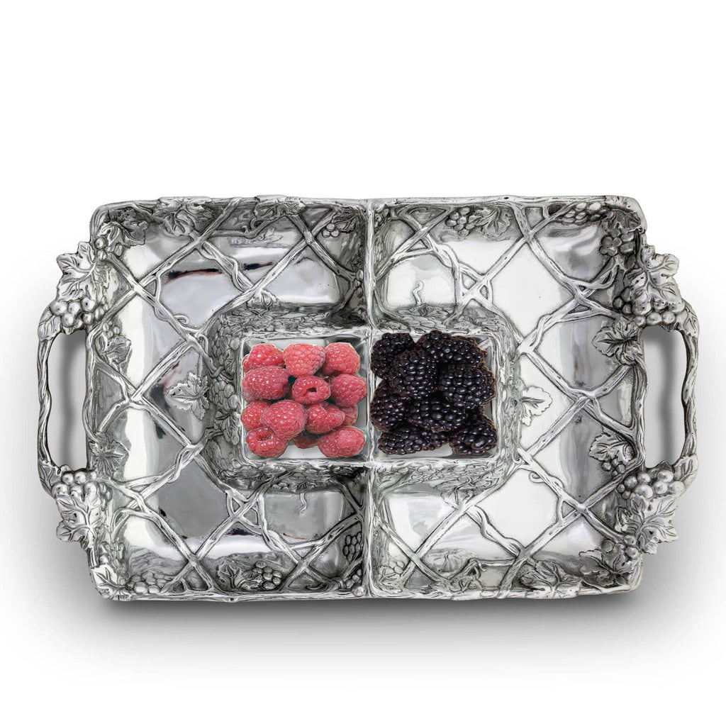 Grape Entertainment Tray Vineyard Table Accent