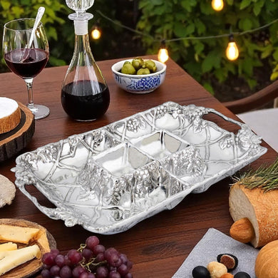 Grape Entertainment Tray Vineyard Table Accent