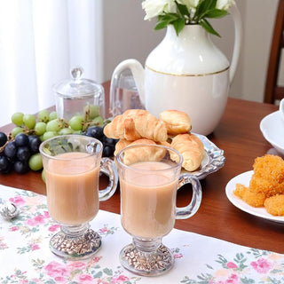 Grape Design Glass Mug Vineyard Accent