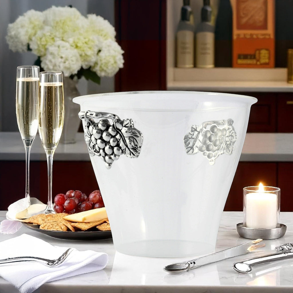 Grape Handle Ice Bucket Vineyard Bar Accent