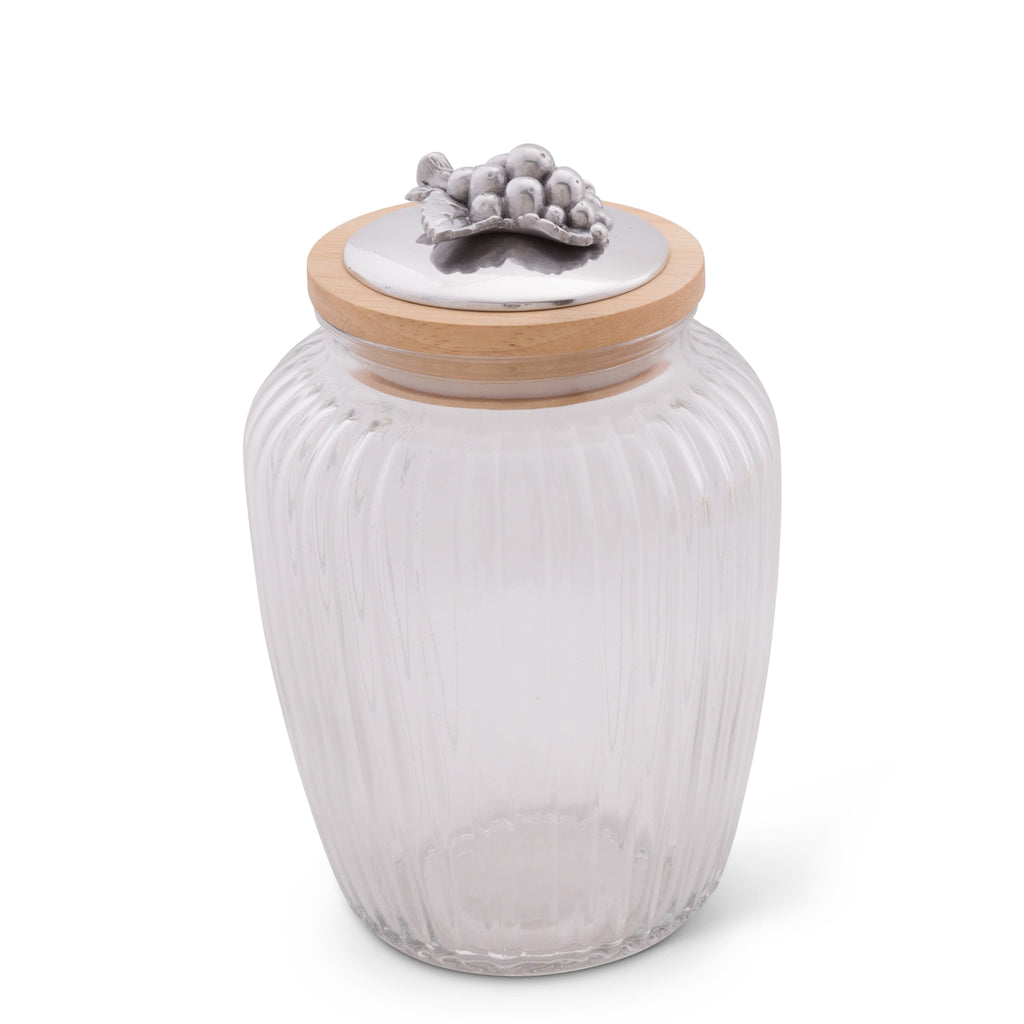 Grape Knob Glass Canisters Decorative Accent