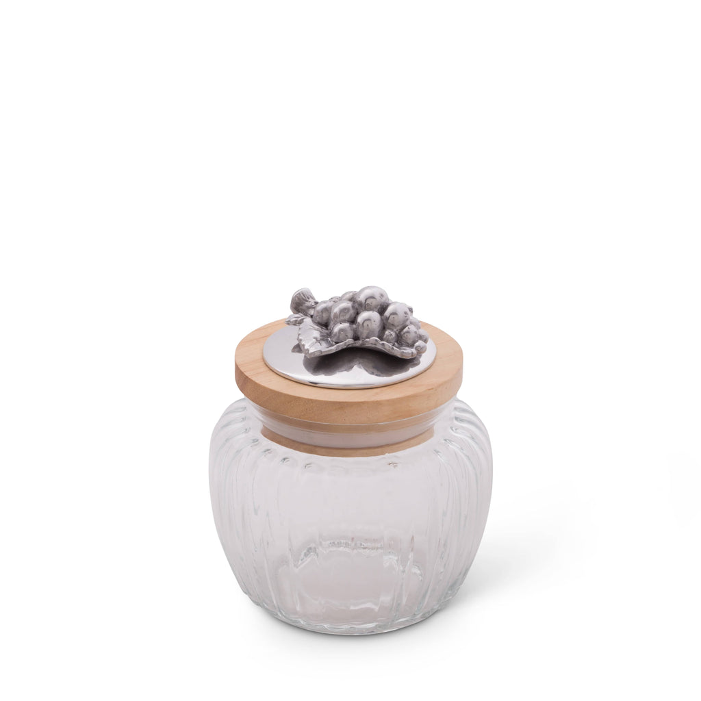 Grape Knob Glass Canisters Decorative Accent