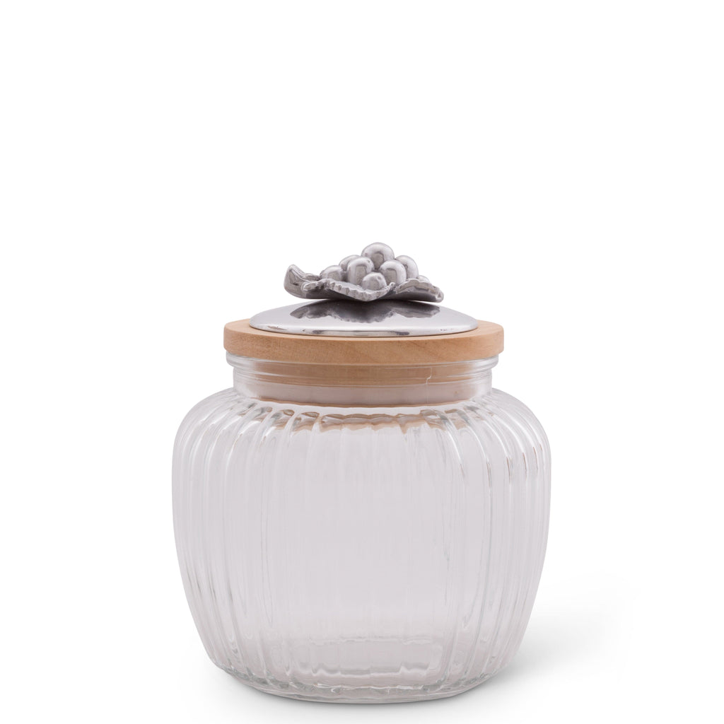 Grape Knob Glass Canisters Decorative Accent