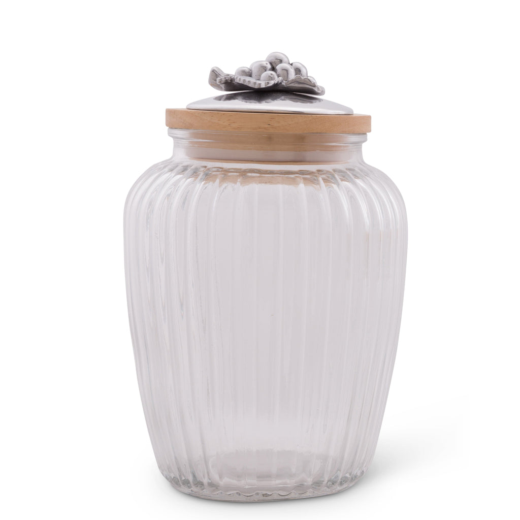 Grape Knob Glass Canisters Decorative Accent