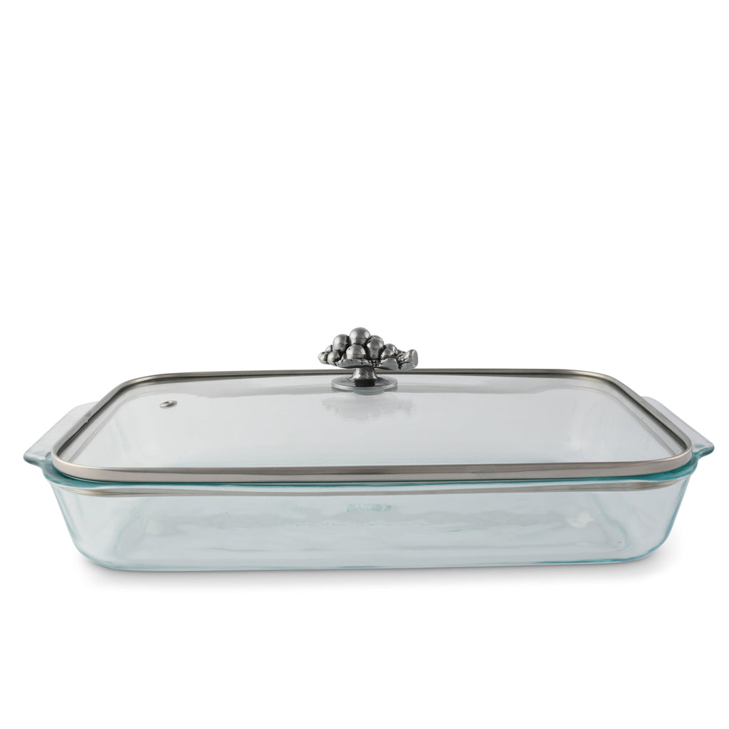 Grape Lid with Pyrex 3-Qt Baking Dish | Elegant Bakeware