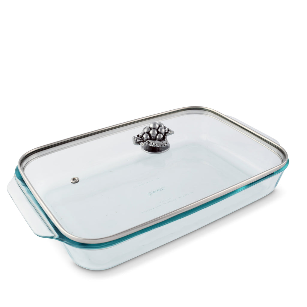Grape Lid with Pyrex 3-Qt Baking Dish | Elegant Bakeware