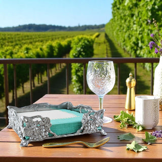 Grape Luncheon Napkin Box Vineyard Table Accent