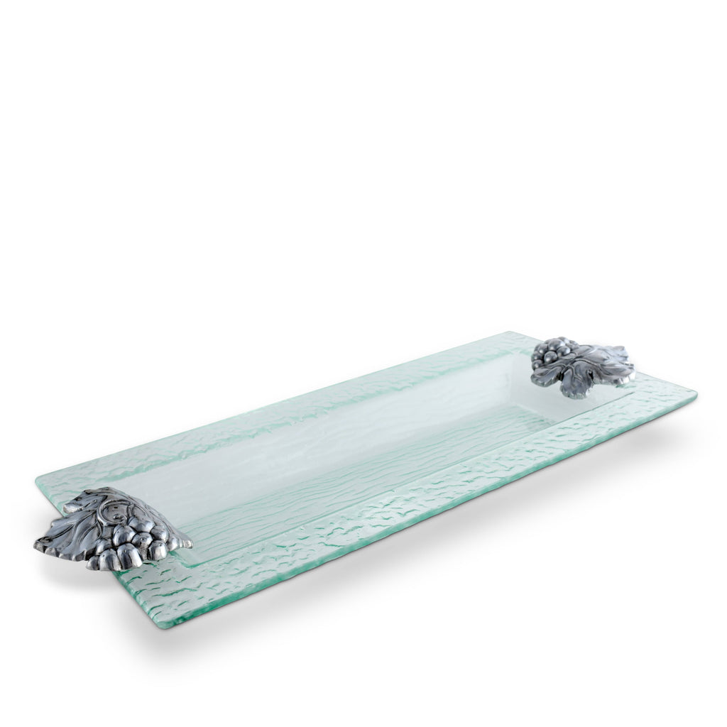Sculpted Grape Oblong Tray | Classic Entertaining Accent