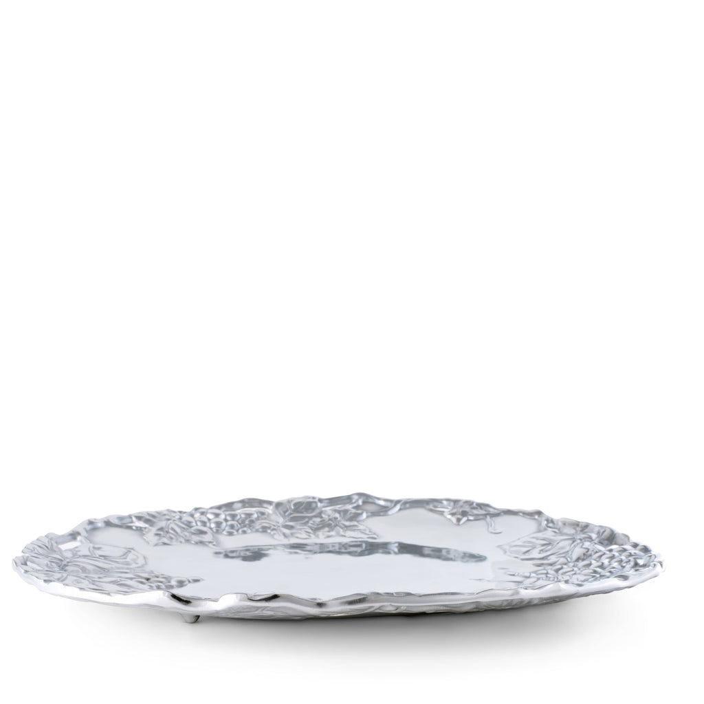 Sculpted Grape Oval Platter | Elegant Dining Centerpiece