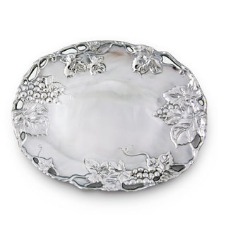 Sculpted Grape Oval Platter | Elegant Dining Centerpiece