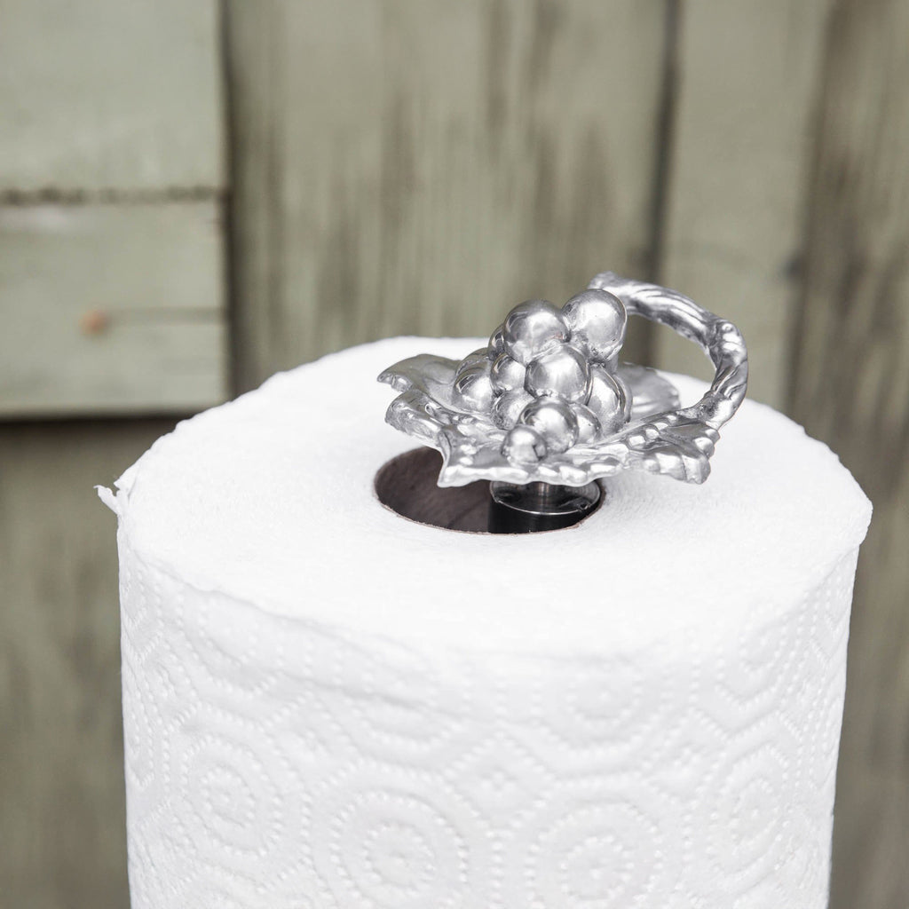 Sculpted Grape Paper Towel Holder | Refined Kitchen Elegance