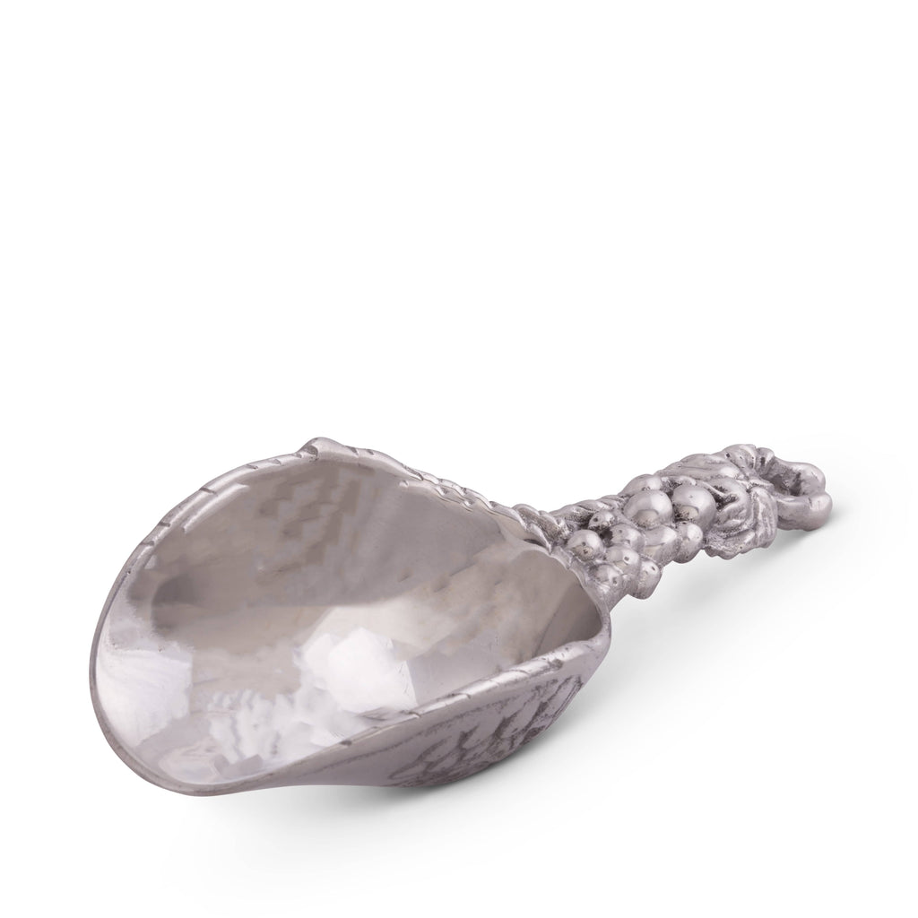 Sculpted Grape Pattern Ice Scoop | Refined Bar Elegance