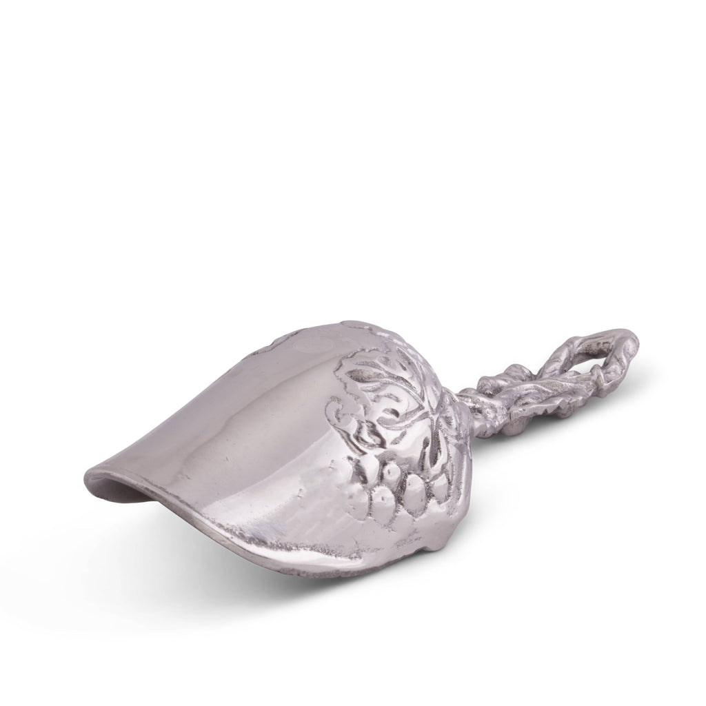 Sculpted Grape Pattern Ice Scoop | Refined Bar Elegance