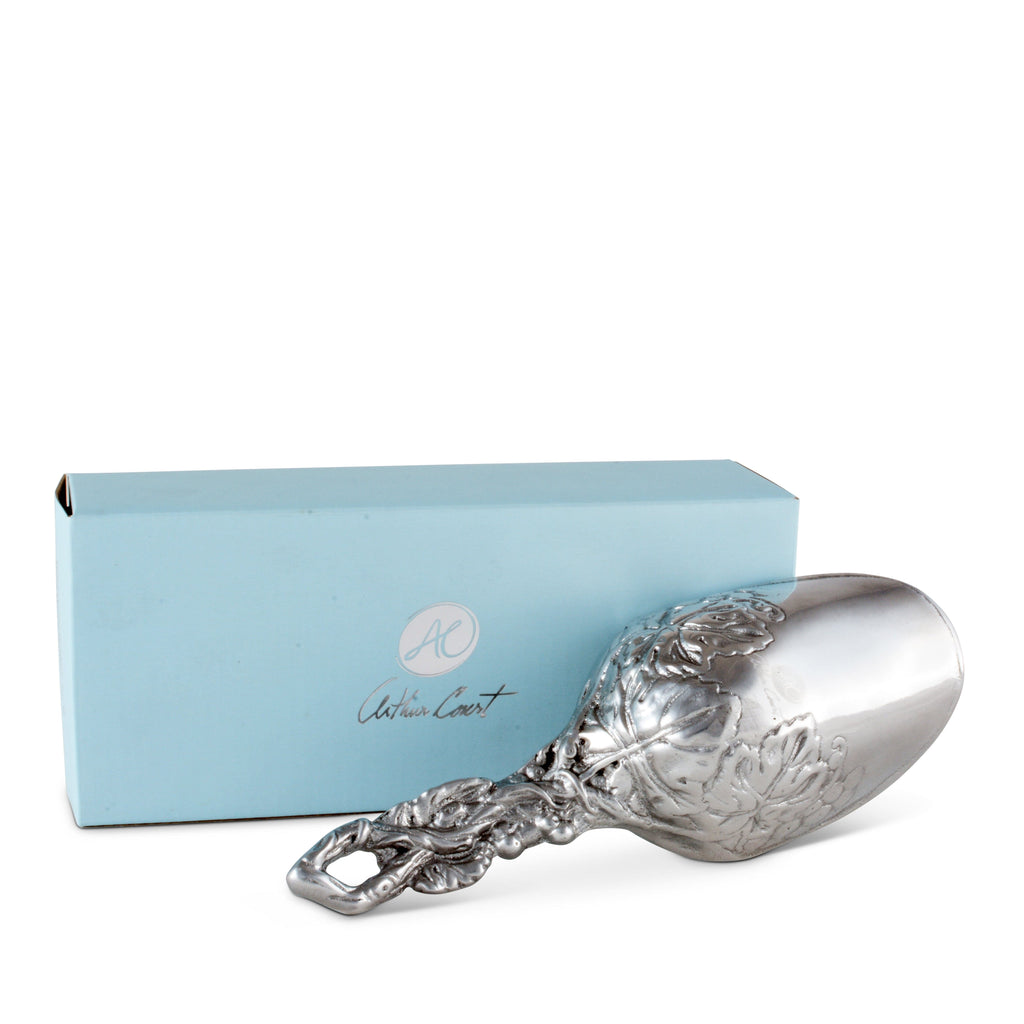 Sculpted Grape Pattern Ice Scoop | Refined Bar Elegance