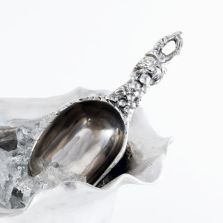Sculpted Grape Pattern Ice Scoop | Refined Bar Elegance
