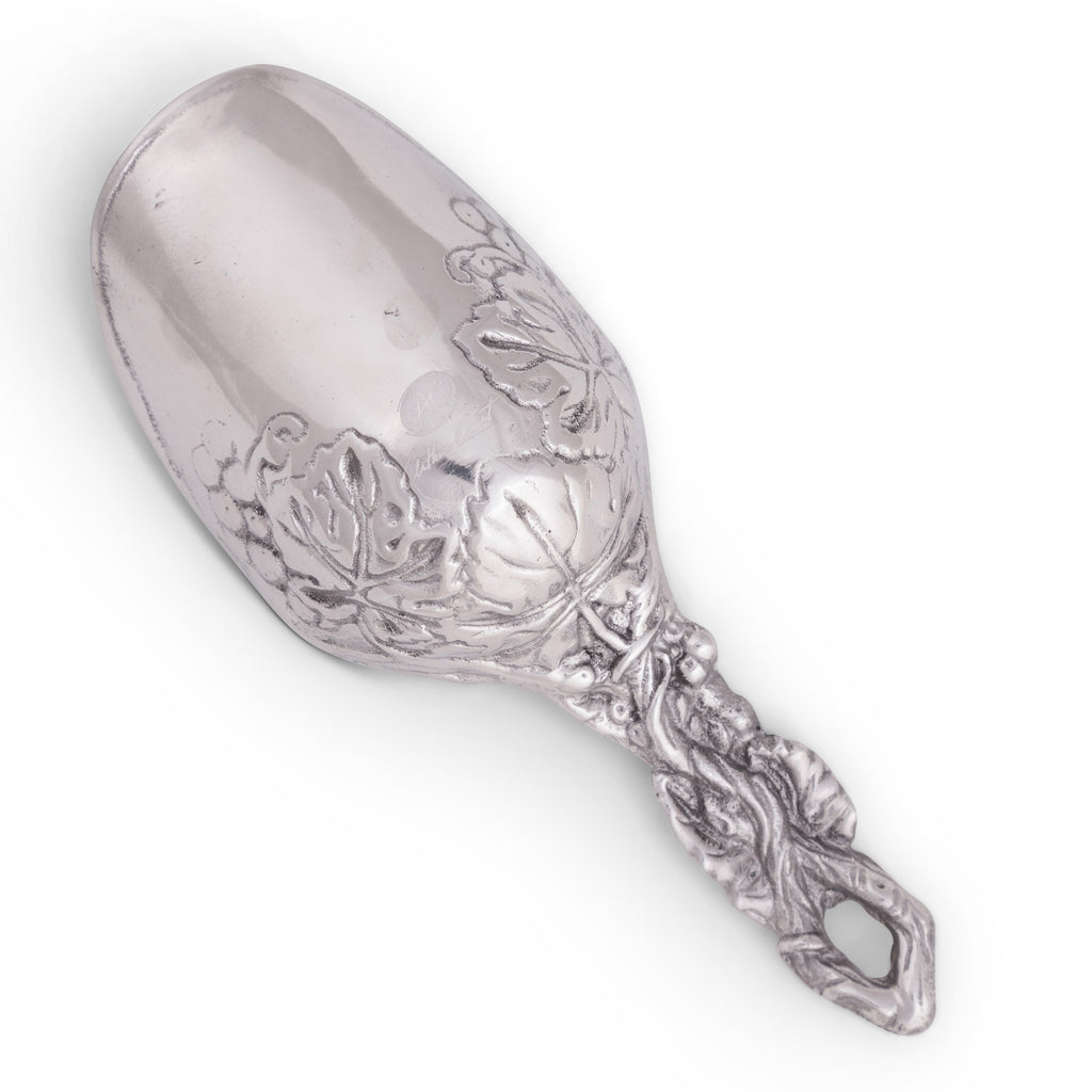 Sculpted Grape Pattern Ice Scoop | Refined Bar Elegance