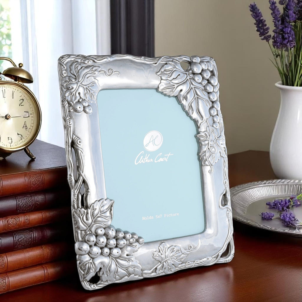 Sculpted Grape Photo Frame 5×7 | Refined Decorative Accent