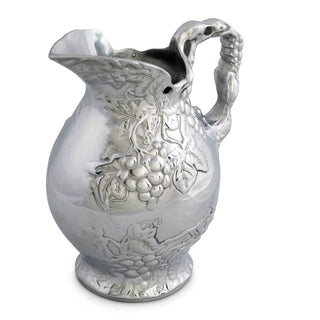 Sculpted Grape Pitcher | Refined Tabletop Elegance