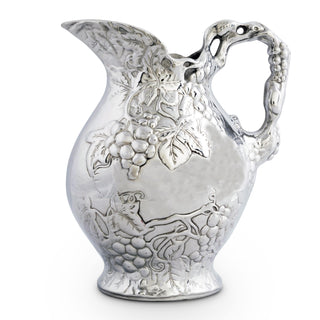 Sculpted Grape Pitcher | Refined Tabletop Elegance