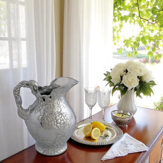 Sculpted Grape Pitcher | Refined Tabletop Elegance