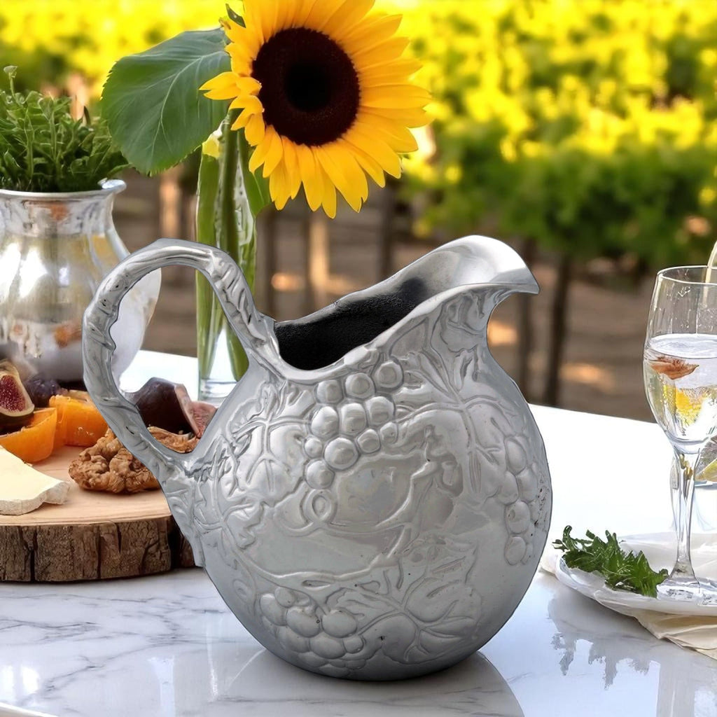 Sculpted Grape Pitcher – Small | Graceful Tabletop Detail