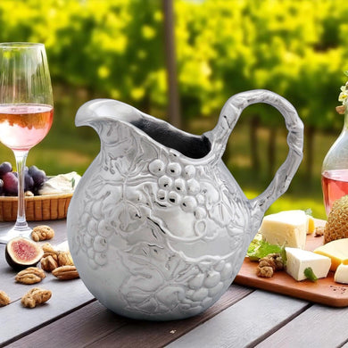Sculpted Grape Pitcher – Small | Graceful Tabletop Detail